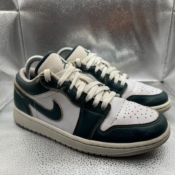 Size 7.5 Air Jordan 1 Oxidized Green White Mens Athletic Sneaker FQ7687-300 - Picture 2 of 10